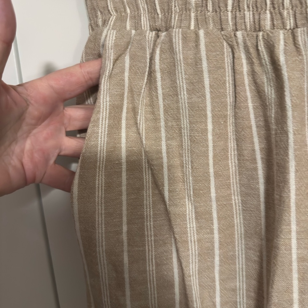 Briggs New York Navy/White & Tan/White Striped Pants M - Picture 9 of 12